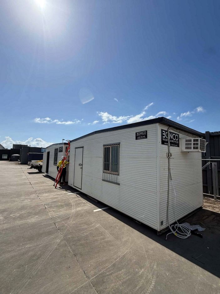 Portable site office and lunchroom installed by Bonco for an AFP project