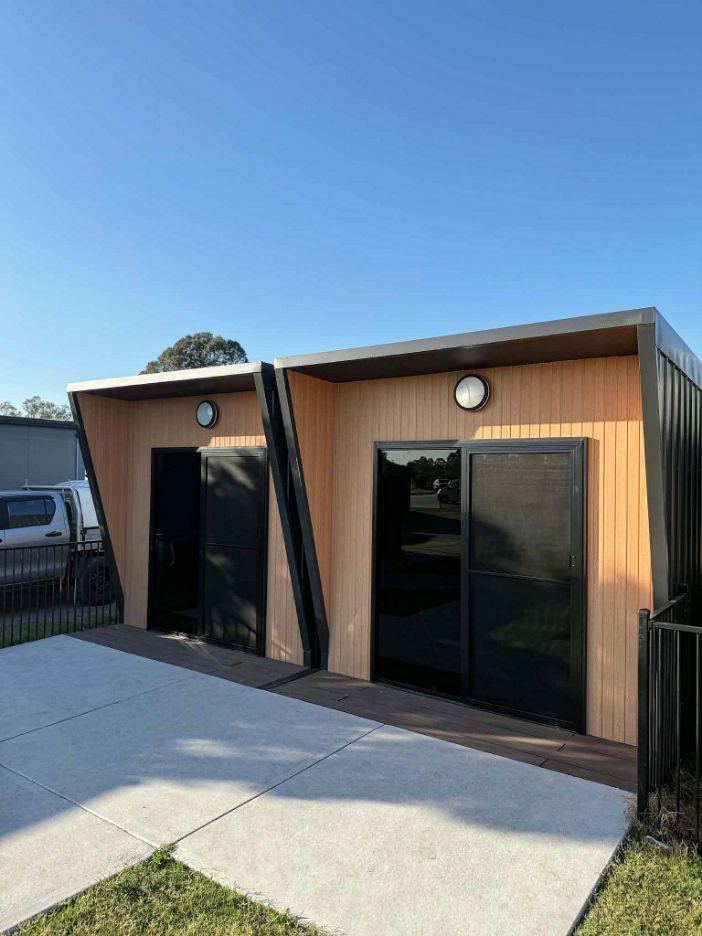 Stage one of the Kings College portable music classroom project in Logan Village