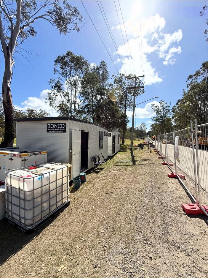 Bonco portable building supplied for a Fulton Hogan project in Logan Village Queensland